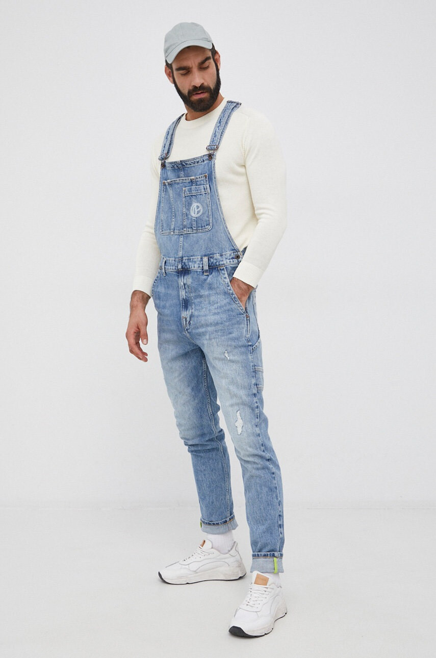 Pepe Jeans Дънков гащеризон Dougie Taper - Pepit.bg