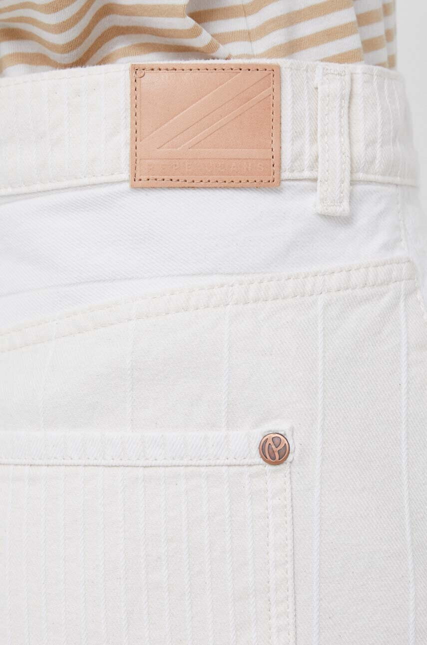 Pepe Jeans Дънкова пола в бежово дълъг модел със стандартна кройка - Pepit.bg
