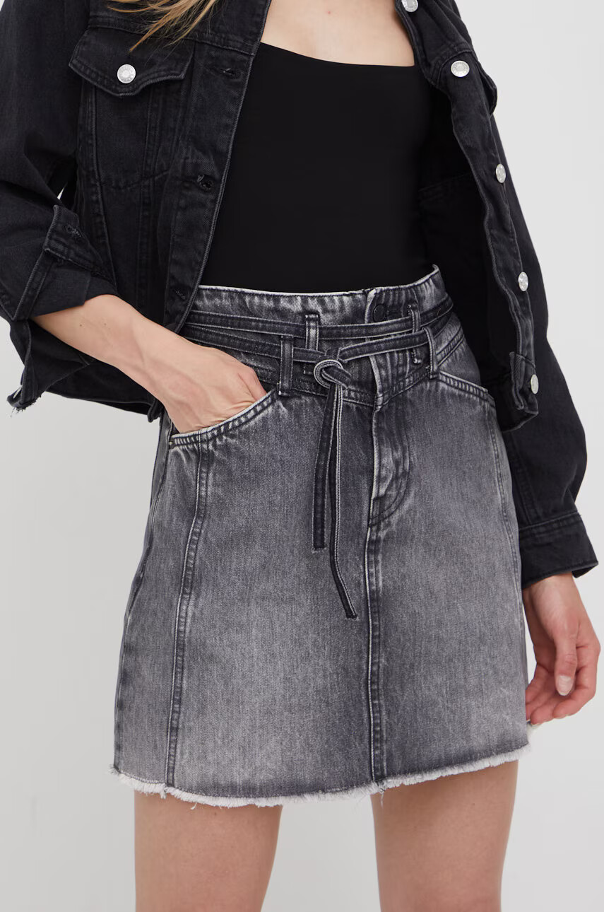 Pepe Jeans Дънкова пола Raisa Skirt Black - Pepit.bg