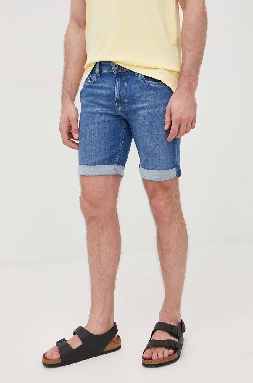 Pepe Jeans Дънкови къси панталони Hatch Short в тъмносиньо - Pepit.bg