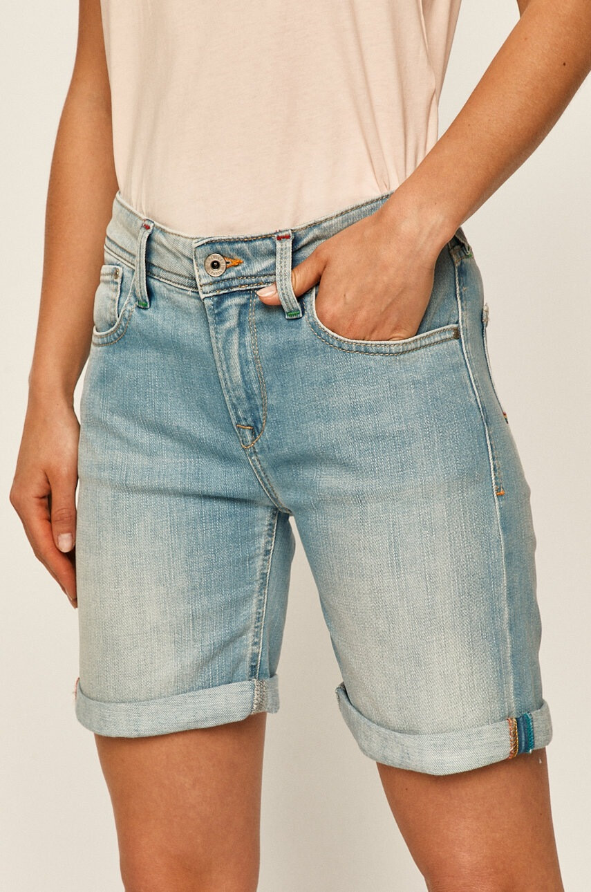 Pepe Jeans Дънкови къси панталони Poppy Short Pride - Pepit.bg
