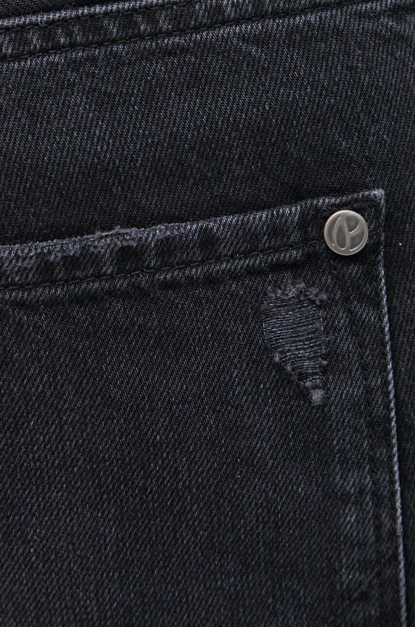 Pepe Jeans Дънкови къси панталони Stanley Short Destroy в черно - Pepit.bg