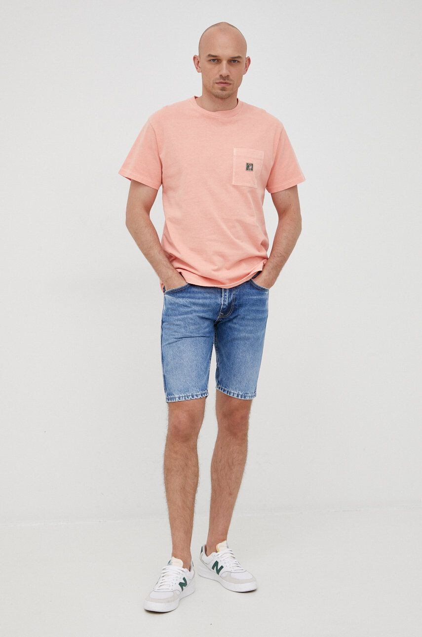 Pepe Jeans Дънкови къси панталони Stanley Short Logo - Pepit.bg