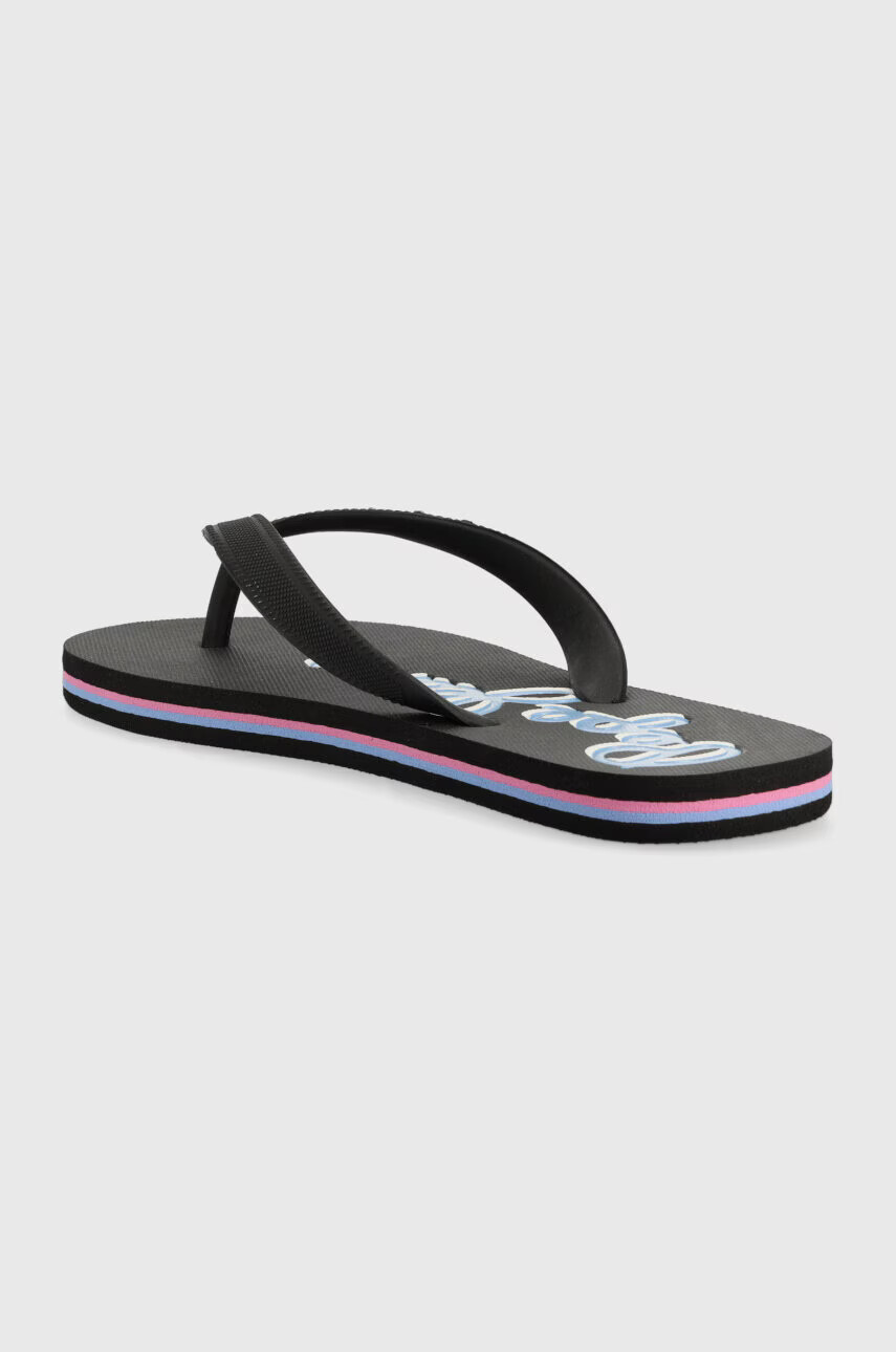 Pepe Jeans Джапанки BAY BEACH CLASSIC в черно с равна подметка PLS70143 - Pepit.bg
