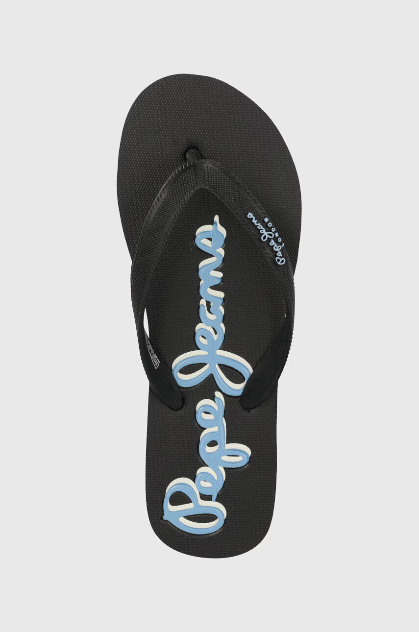 Pepe Jeans Джапанки BAY BEACH CLASSIC в черно с равна подметка PLS70143 - Pepit.bg