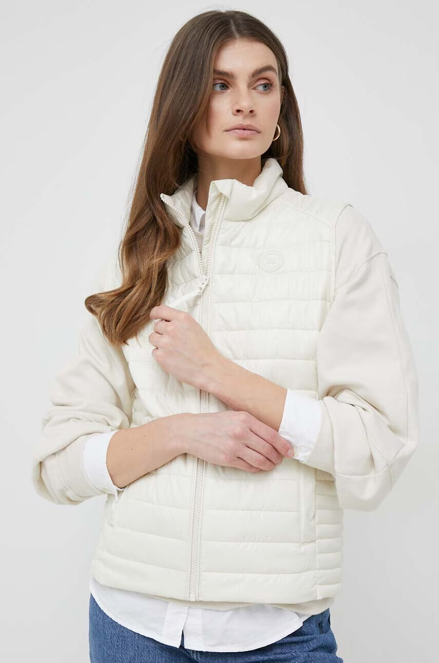 Pepe Jeans Елек дамски в бежово с преходна изолация - Pepit.bg