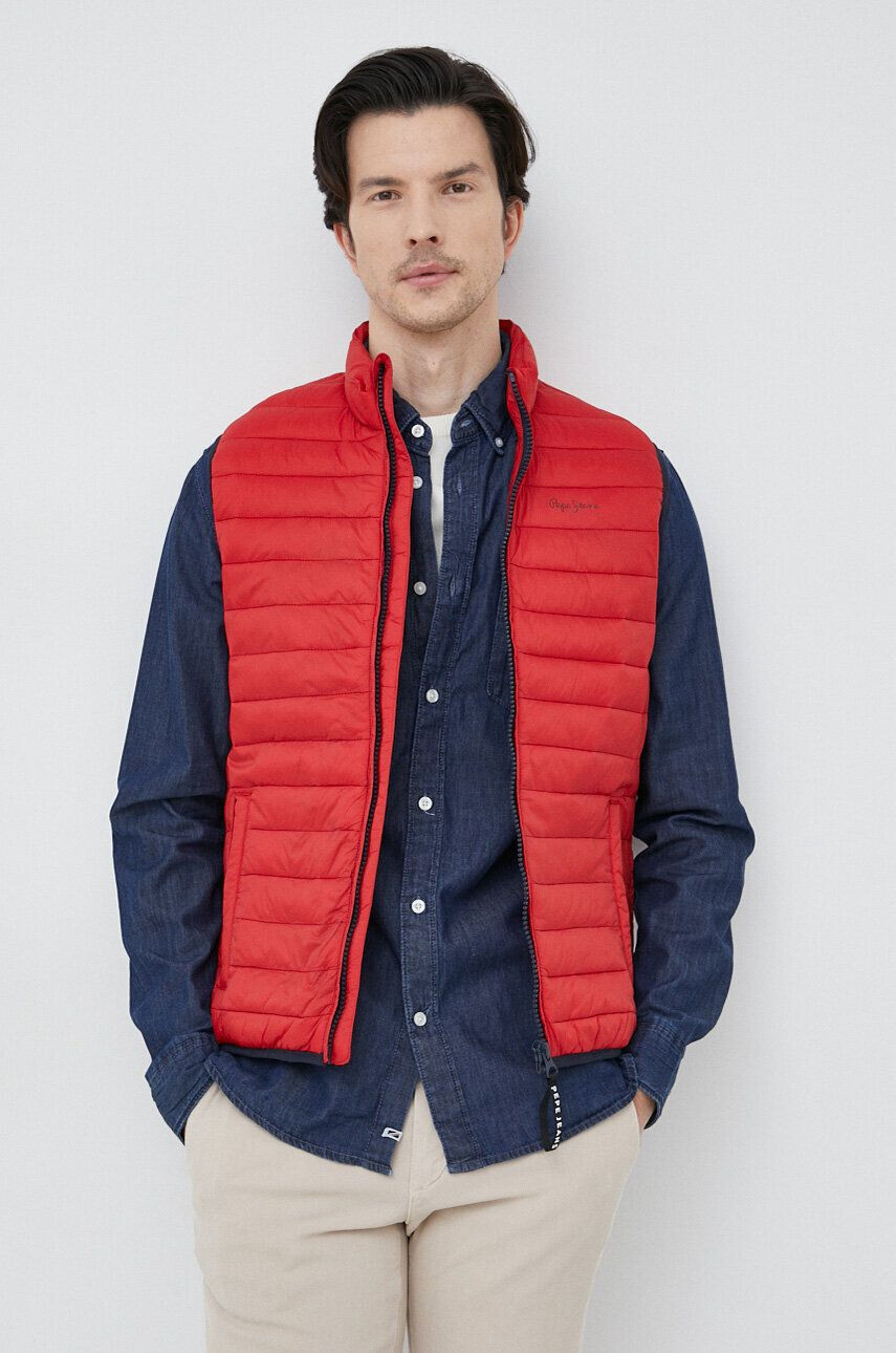 Pepe Jeans Елек Connel Gillet мъжки в червено с преходна изолация - Pepit.bg