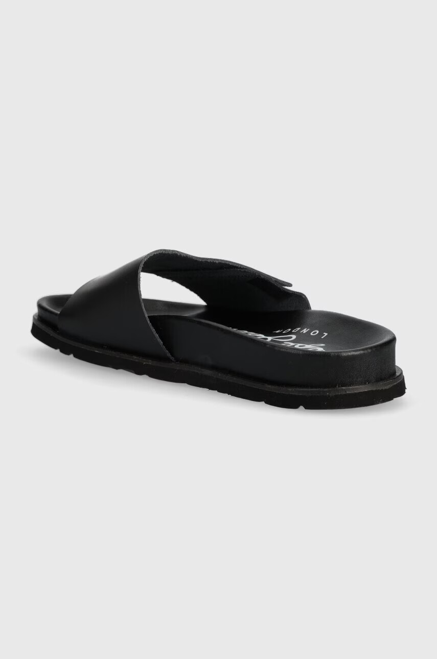 Pepe Jeans Кожени чехли BIO в черно PMS90105 - Pepit.bg