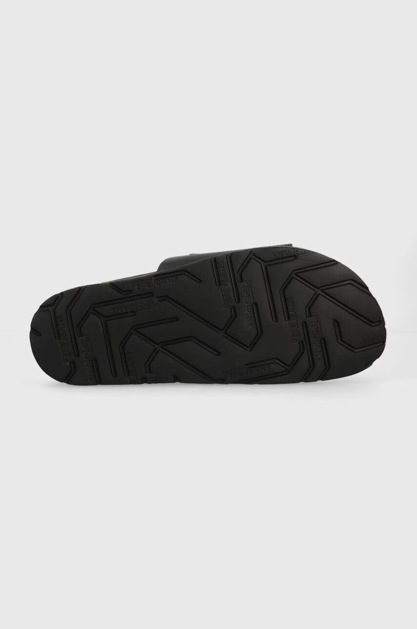 Pepe Jeans Кожени чехли BIO в черно PMS90105 - Pepit.bg