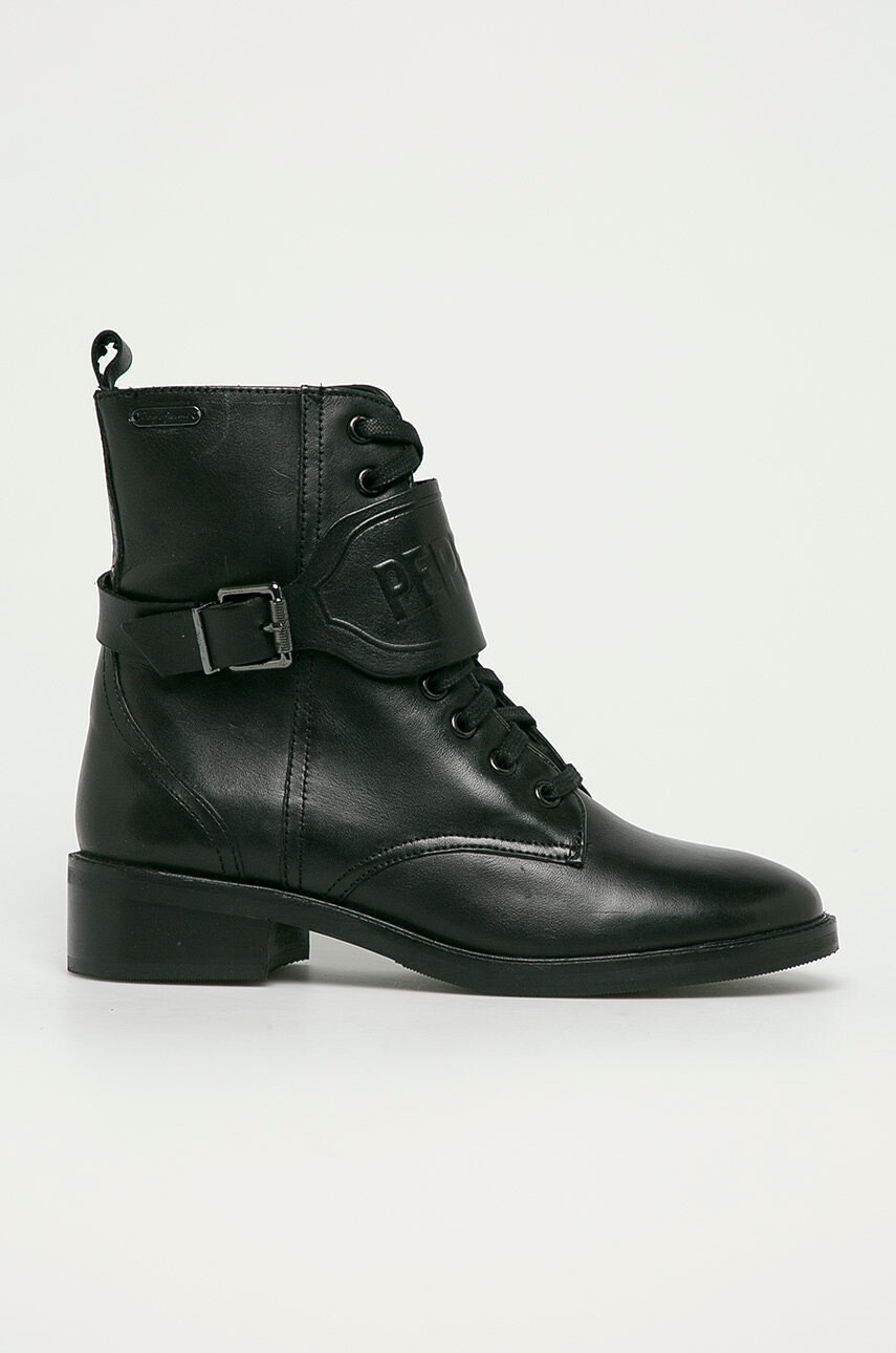 Pepe Jeans Кожени кубинки Maldon Logo - Pepit.bg