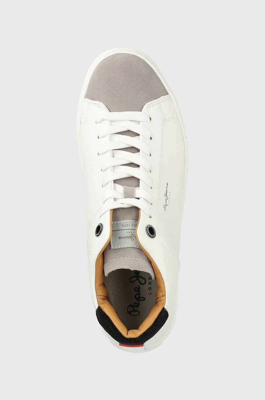 Pepe Jeans Кожени маратонки Joe Cup Half Boot в бяло - Pepit.bg