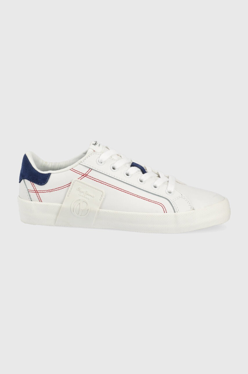 Pepe Jeans Кожени маратонки Kioto Tech в бяло - Pepit.bg