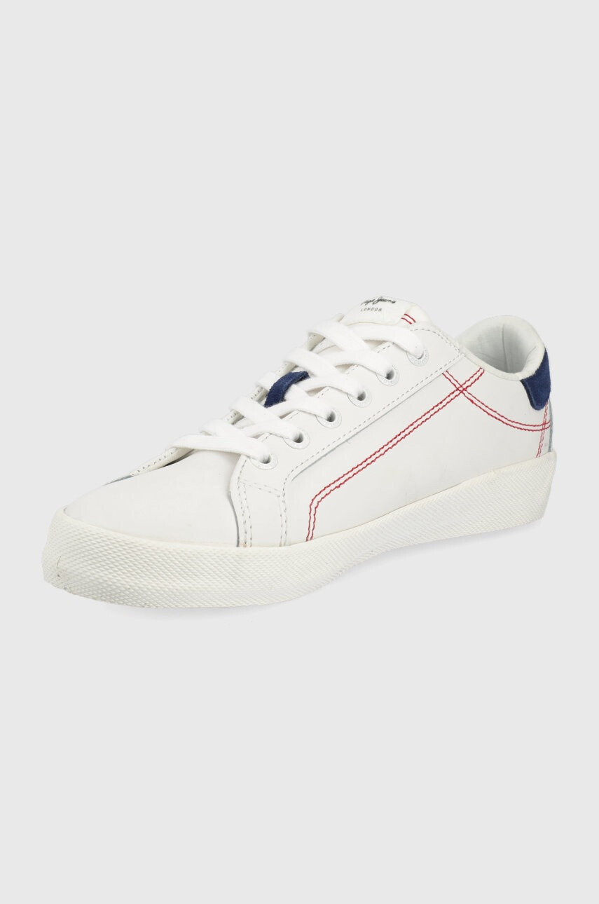 Pepe Jeans Кожени маратонки Kioto Tech в бяло - Pepit.bg