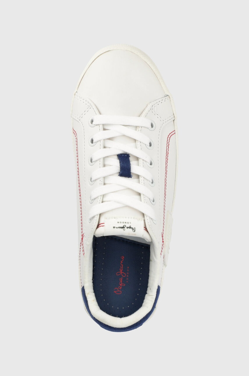 Pepe Jeans Кожени маратонки Kioto Tech в бяло - Pepit.bg
