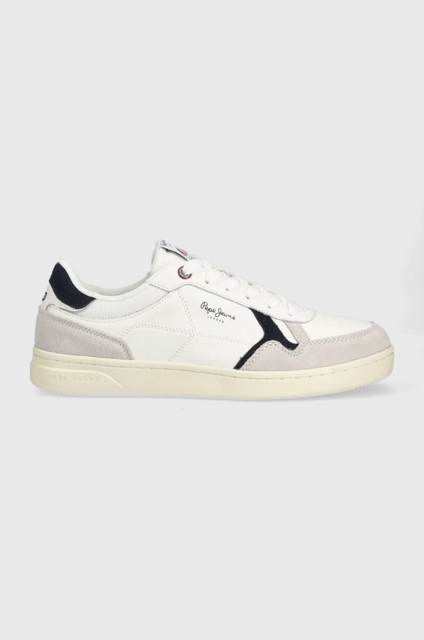 Pepe Jeans Кожени маратонки KORE в бяло PMS30898 - Pepit.bg