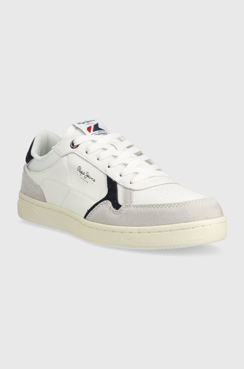 Pepe Jeans Кожени маратонки KORE в бяло PMS30898 - Pepit.bg