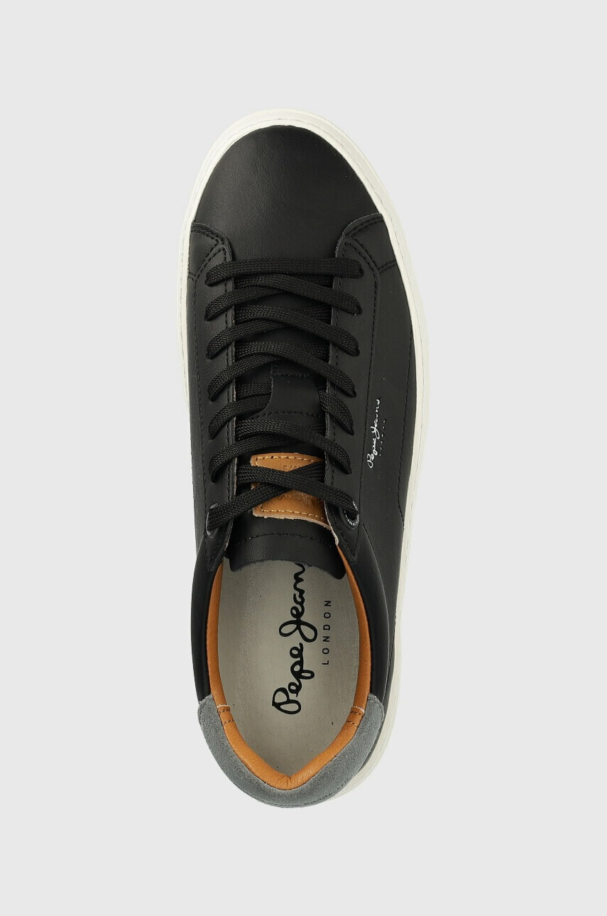 Pepe Jeans Кожени маратонки YOGI в черно PMS30930 - Pepit.bg