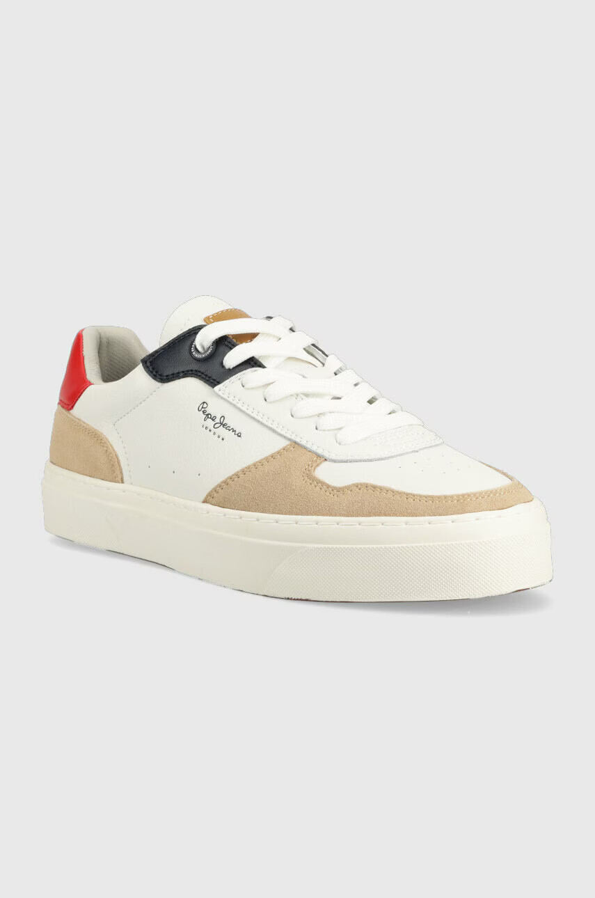 Pepe Jeans Кожени маратонки YOGI в кафяво PMS30929 - Pepit.bg