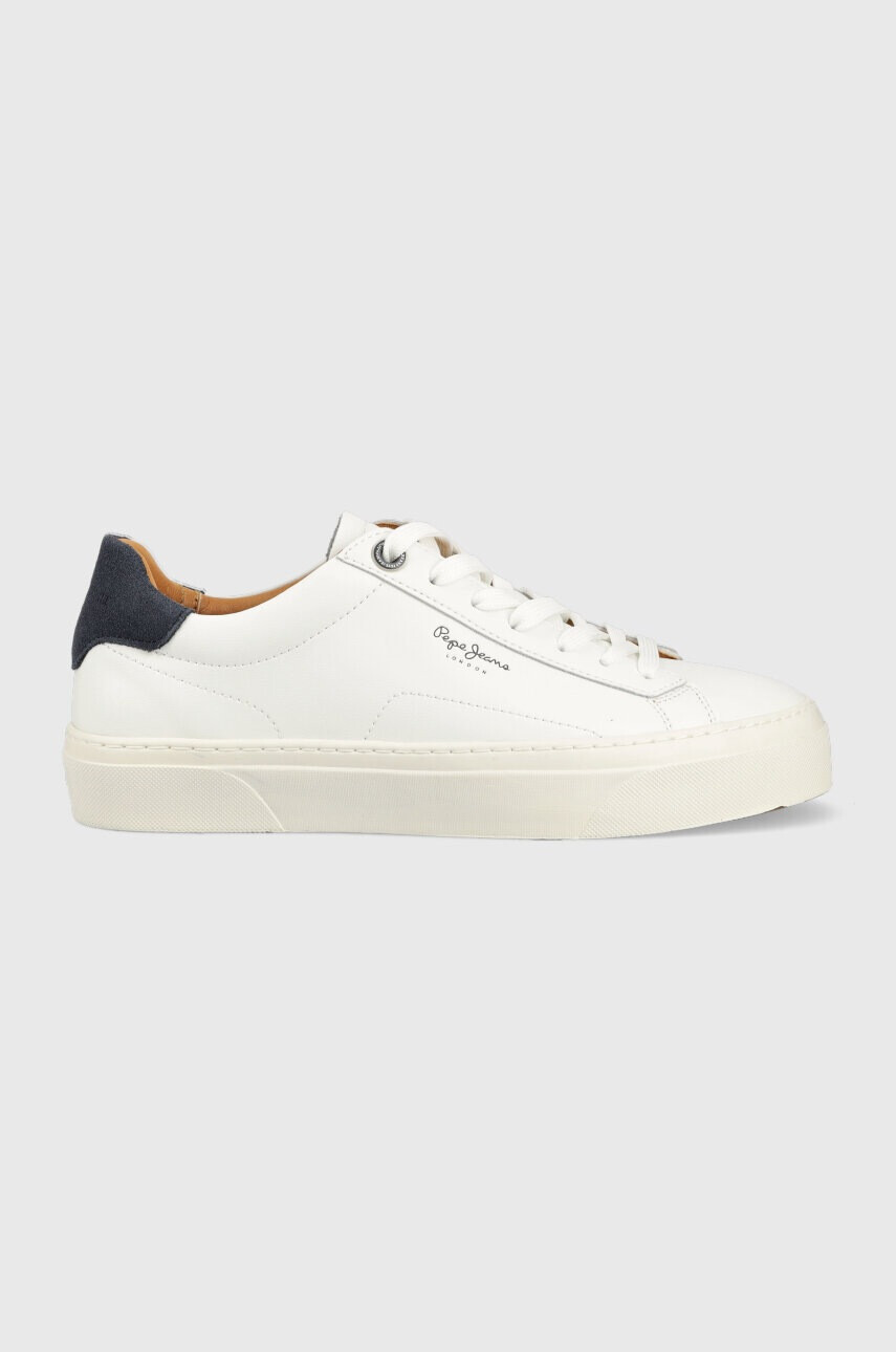 Pepe Jeans Кожени маратонки YOGI в бяло PMS30930 - Pepit.bg