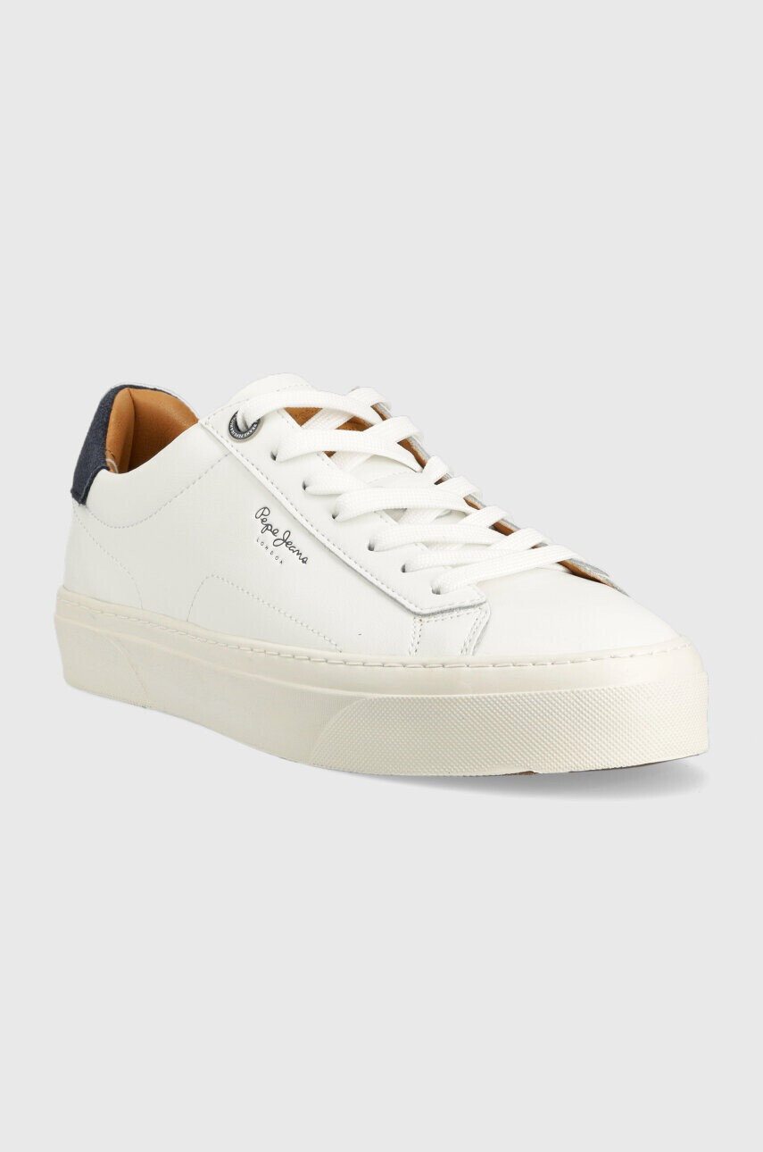 Pepe Jeans Кожени маратонки YOGI в бяло PMS30930 - Pepit.bg