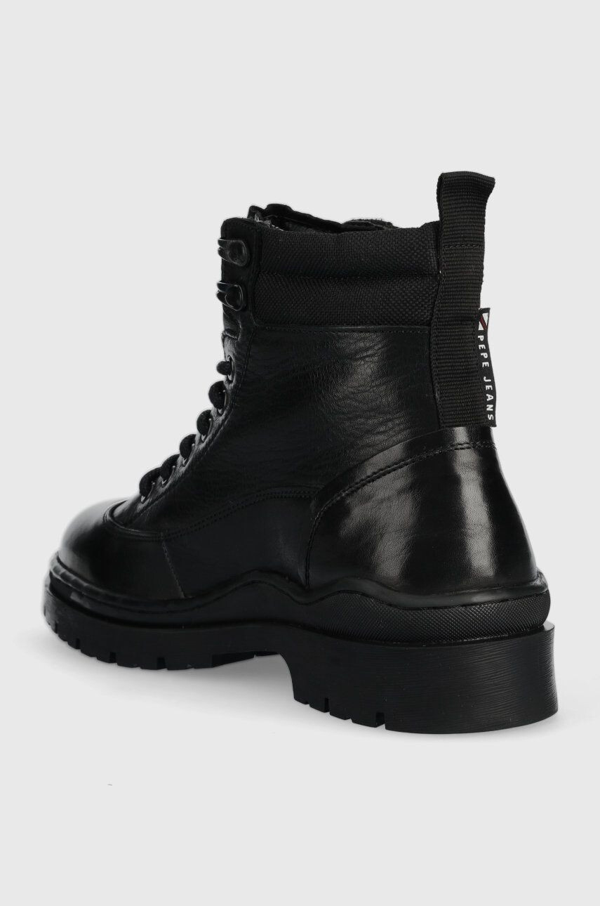 Pepe Jeans Кожени обувки Brad Hiker Boot в черно - Pepit.bg