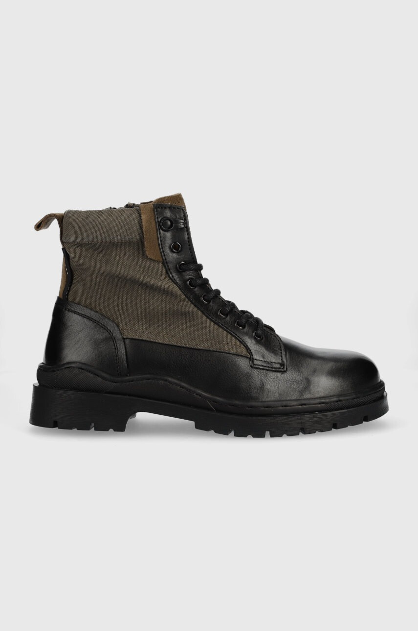 Pepe Jeans Кожени обувки Brad Boot Combi в черно - Pepit.bg