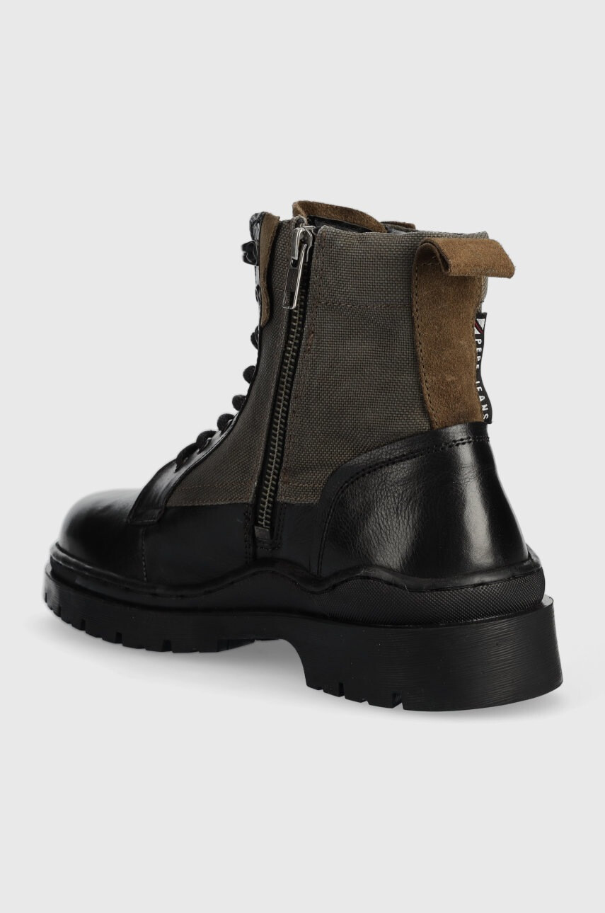 Pepe Jeans Кожени обувки Brad Boot Combi в черно - Pepit.bg