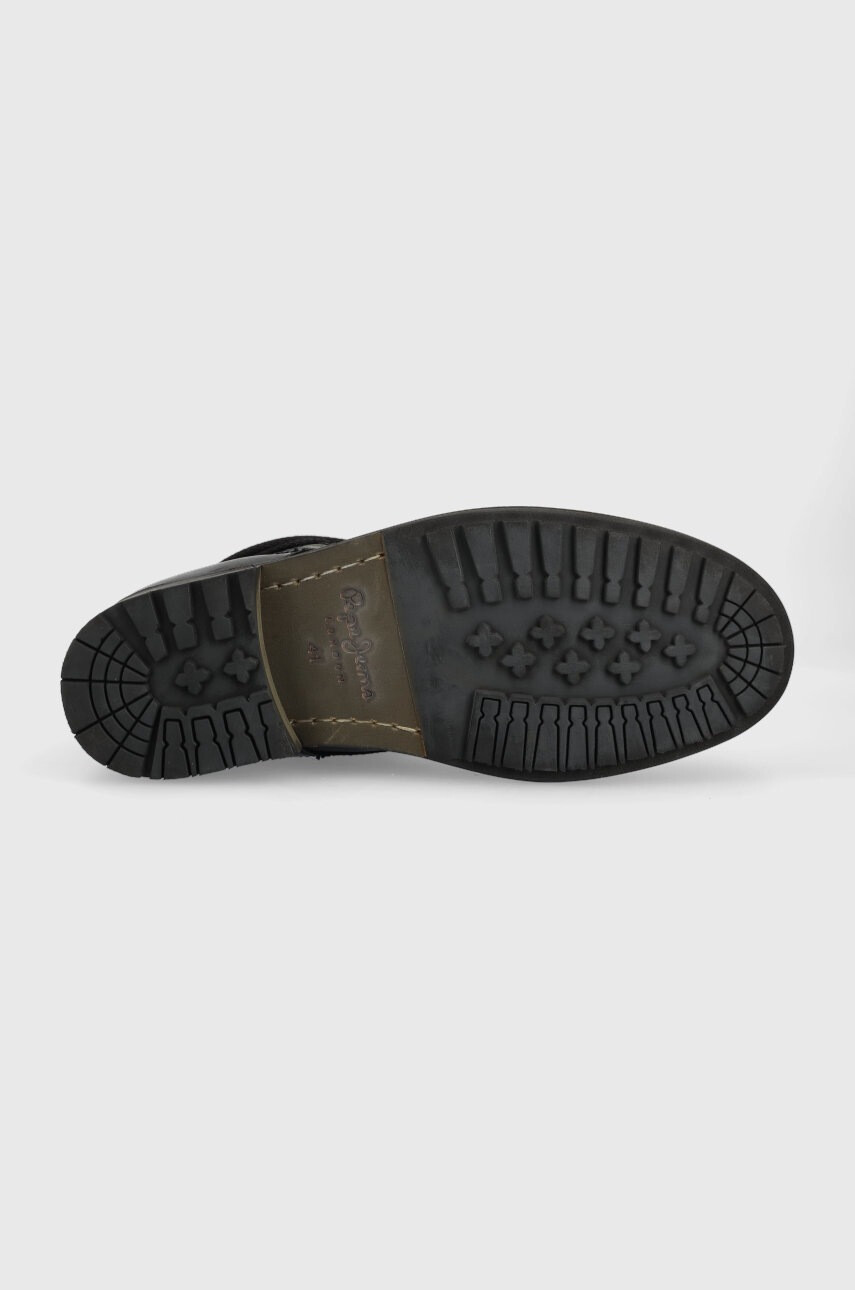 Pepe Jeans Кожени обувки Melting Combat в черно - Pepit.bg