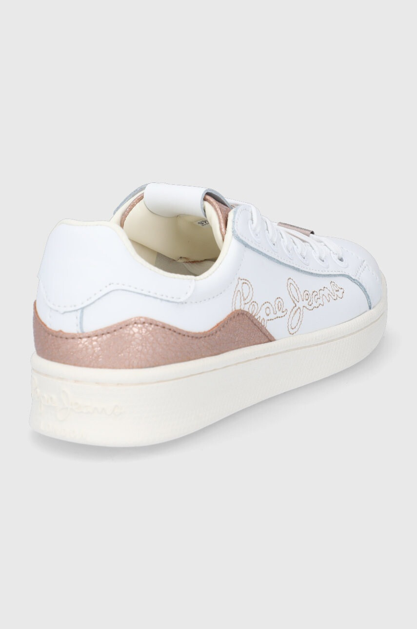 Pepe Jeans Кожени обувки Milton Mix в бяло - Pepit.bg