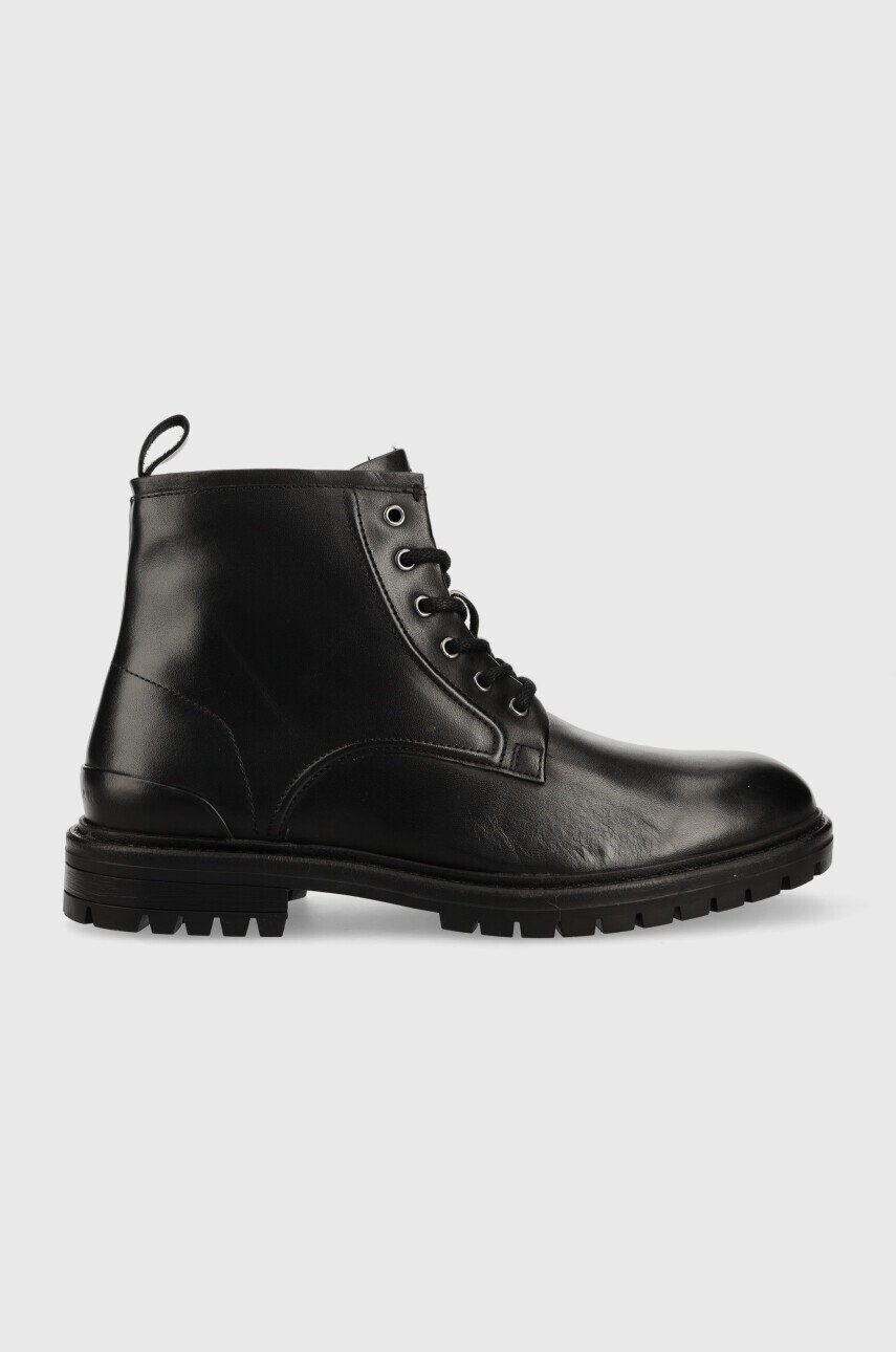 Pepe Jeans Кожени обувки Ned Boot Relief в черно - Pepit.bg