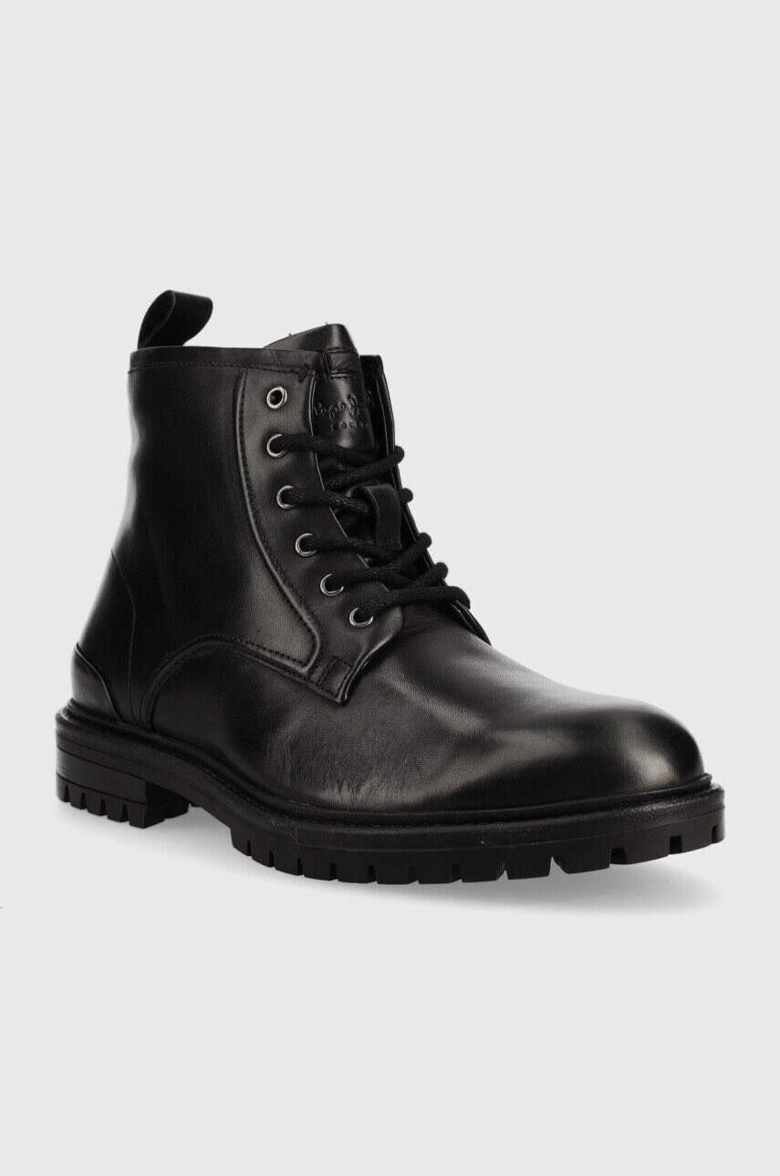 Pepe Jeans Кожени обувки Ned Boot Relief в черно - Pepit.bg