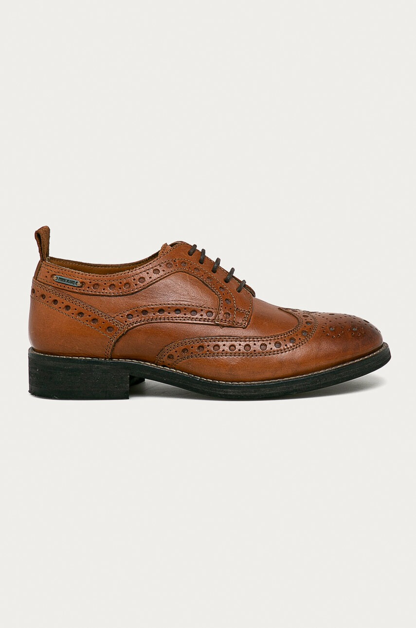 Pepe Jeans Кожени половинки обувки Hackney W Brogue - Pepit.bg