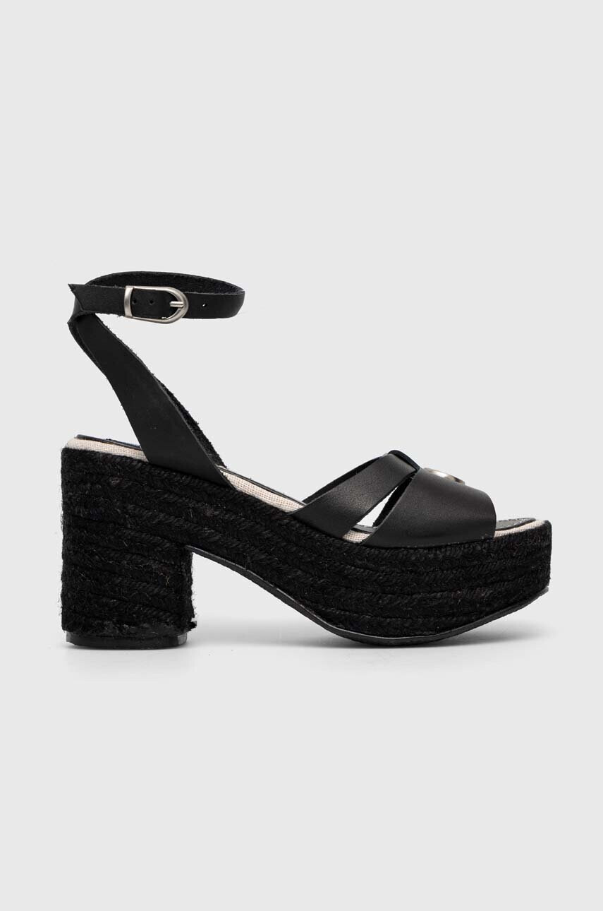 Pepe Jeans Кожени сандали TAFFY в черно PLS90602 - Pepit.bg