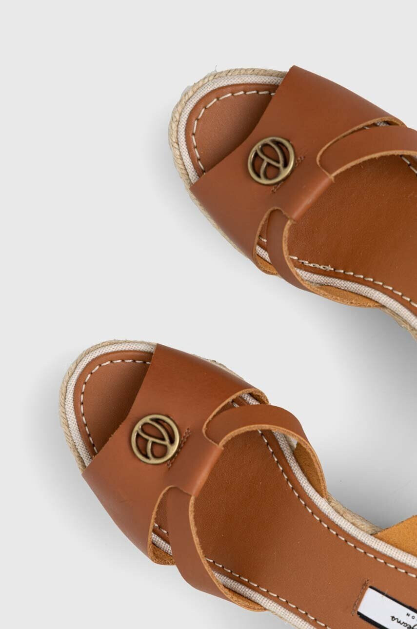 Pepe Jeans Кожени сандали TAFFY в кафяво PLS90602 - Pepit.bg