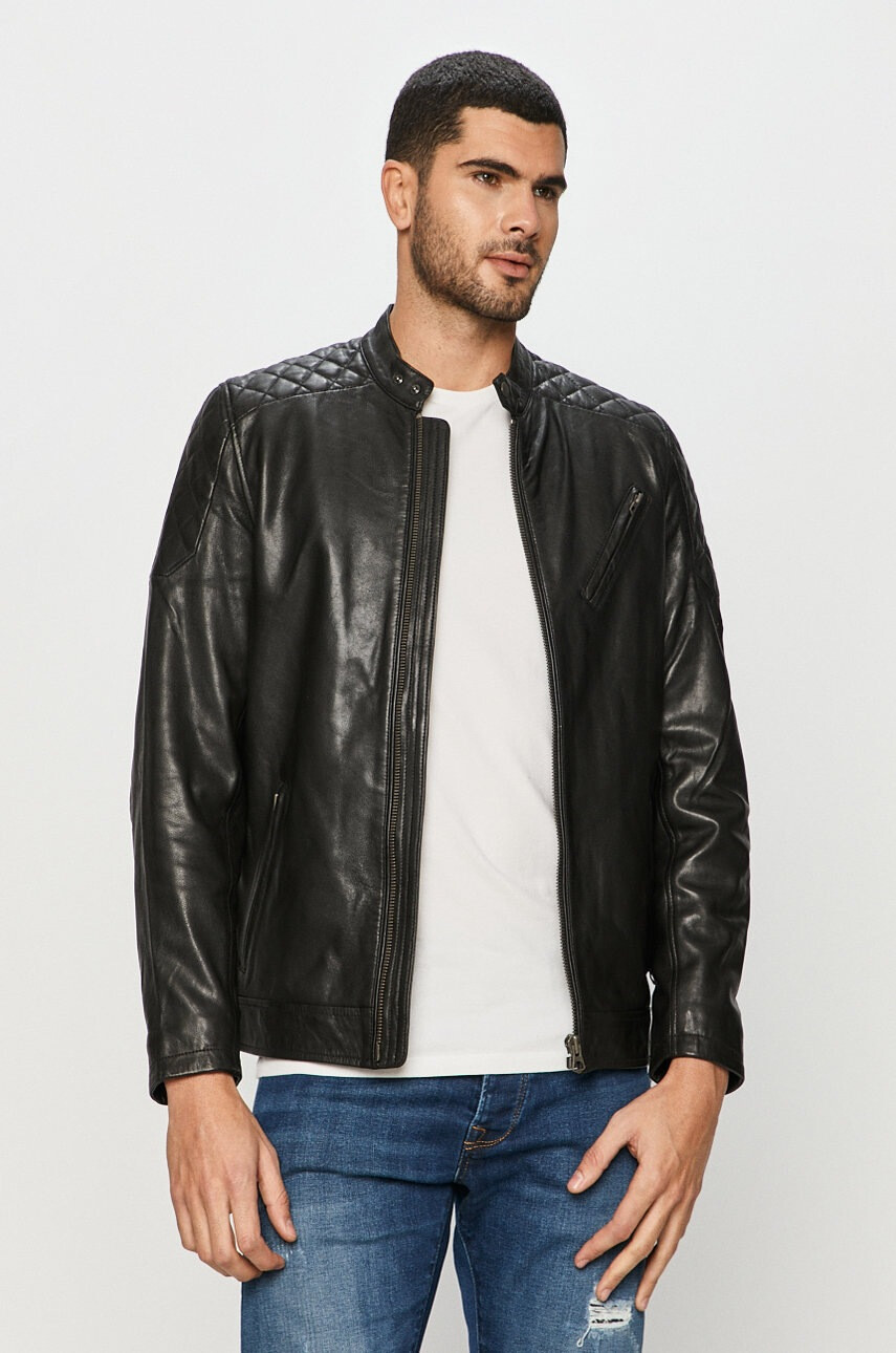 Pepe Jeans Koжено яке Defoe - Pepit.bg