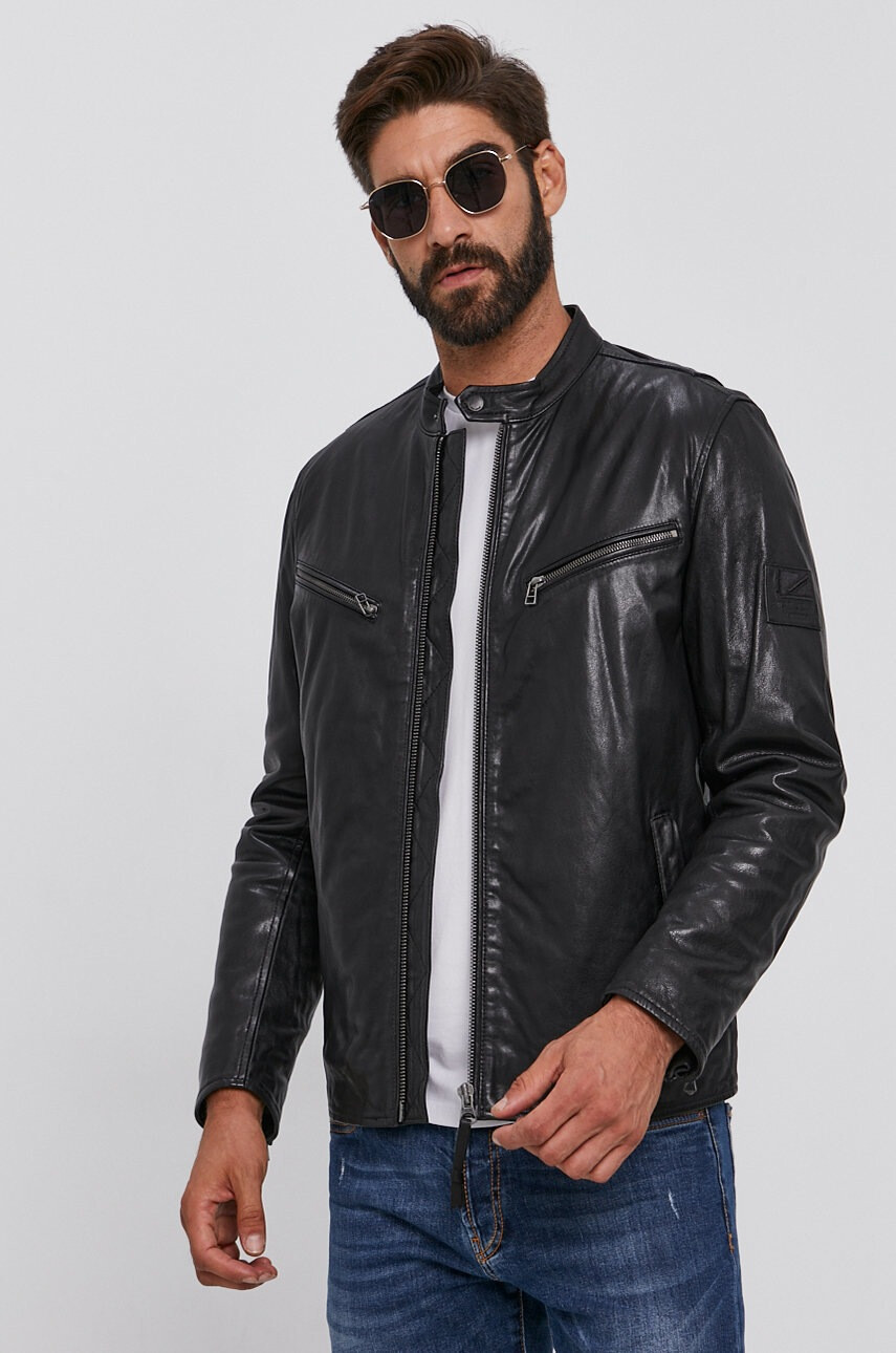 Pepe Jeans Koжено яке Peter - Pepit.bg