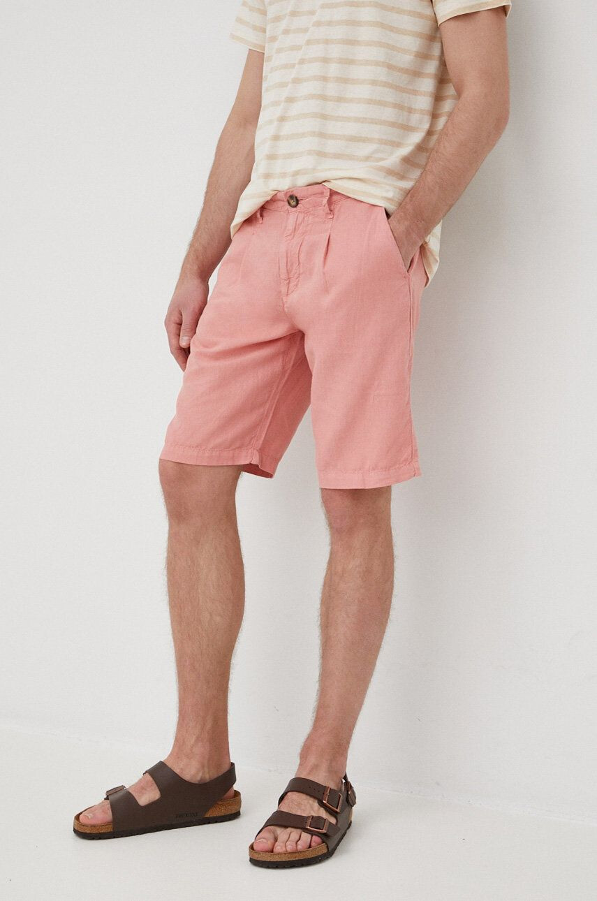 Pepe Jeans Къс панталон с лен Arkin Short Linen - Pepit.bg