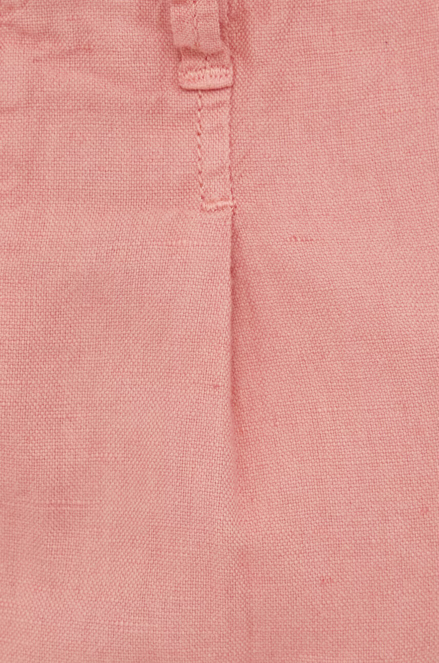 Pepe Jeans Къс панталон с лен Arkin Short Linen в розово - Pepit.bg