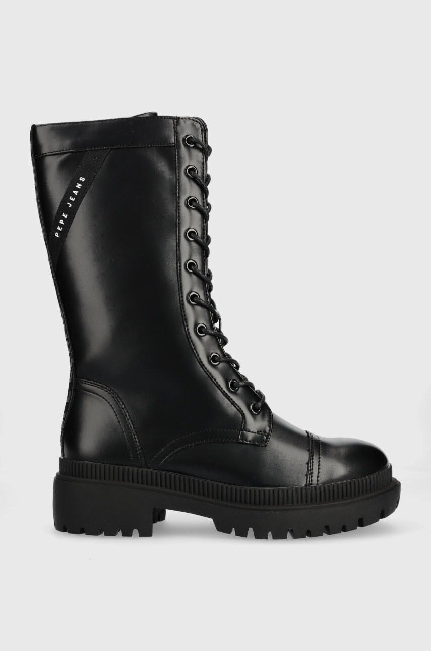 Pepe Jeans Кубинки Bettle Urban в черно с платформа - Pepit.bg