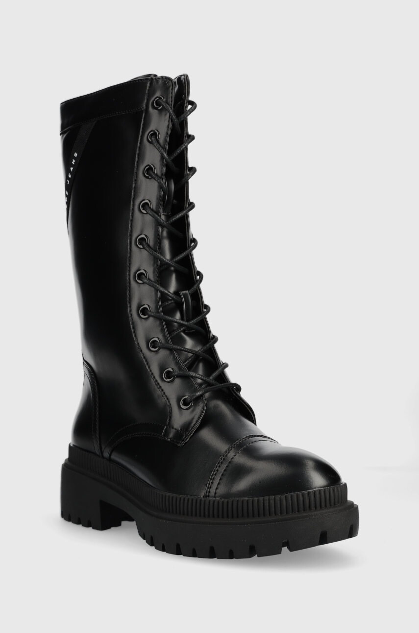 Pepe Jeans Кубинки Bettle Urban в черно с платформа - Pepit.bg