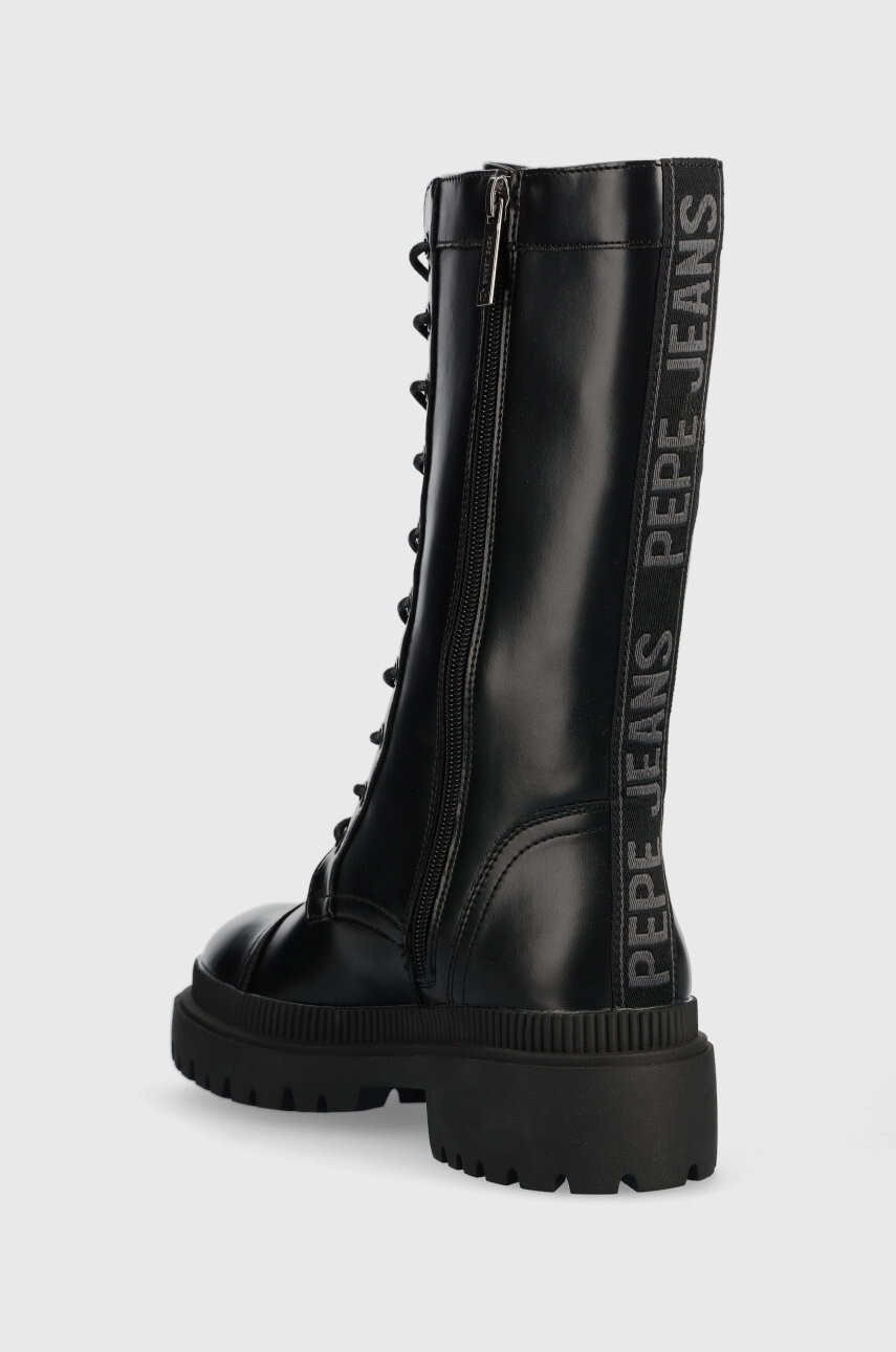 Pepe Jeans Кубинки Bettle Urban в черно с платформа - Pepit.bg