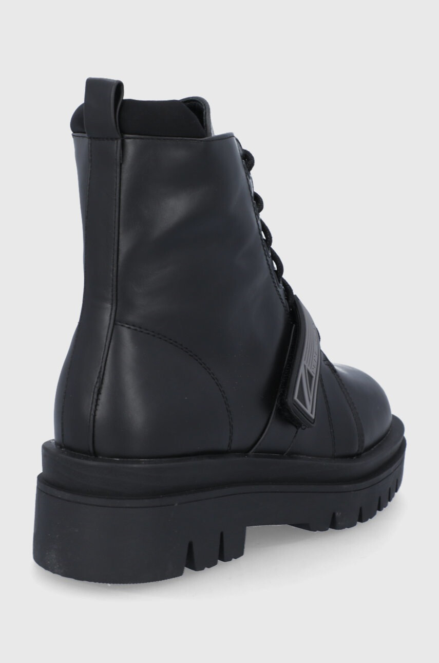 Pepe Jeans Кубинки Enfield Flag дамски в черно с платформа - Pepit.bg