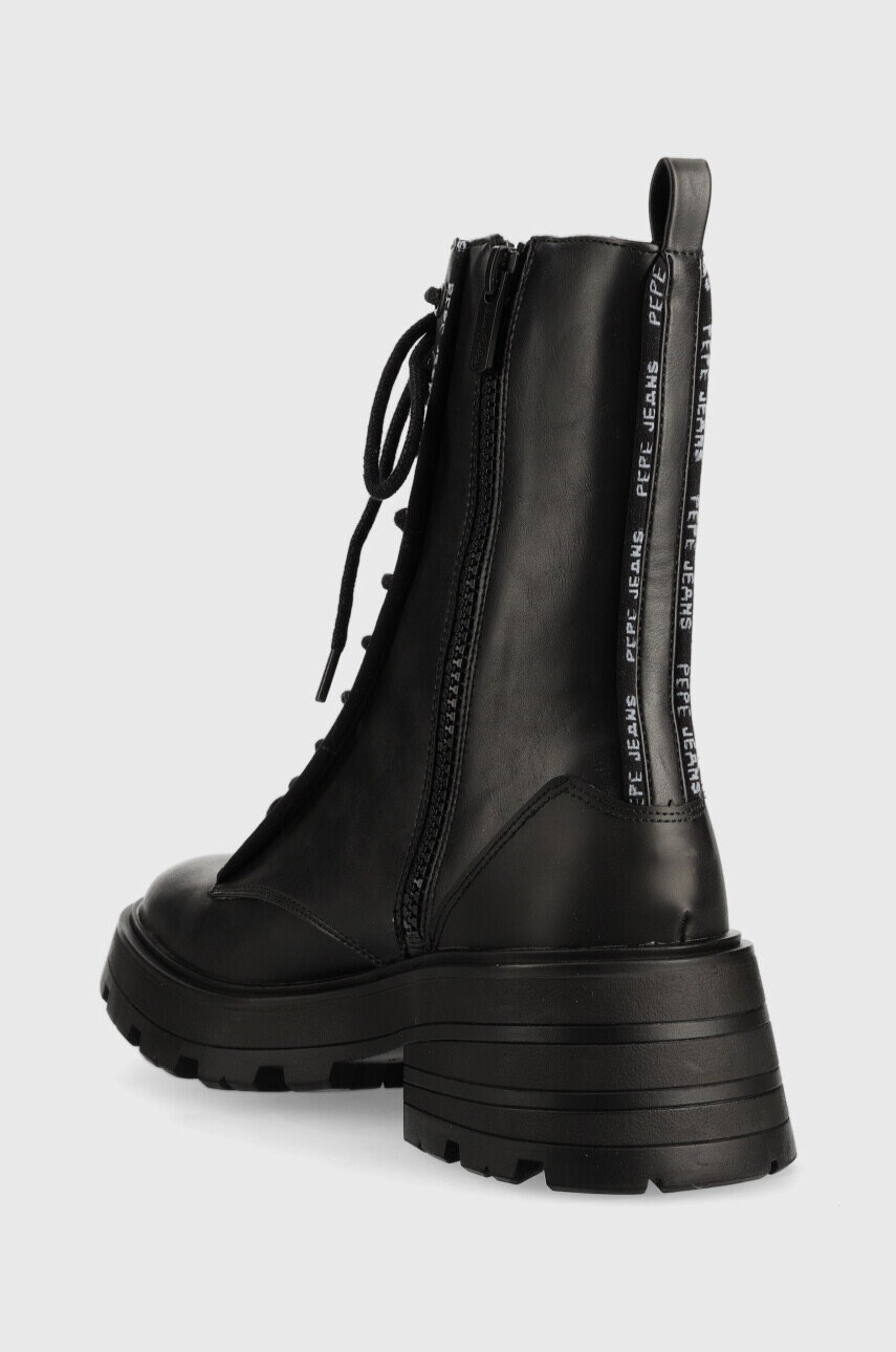 Pepe Jeans Кубинки Soda Rub W в черно с платформа - Pepit.bg