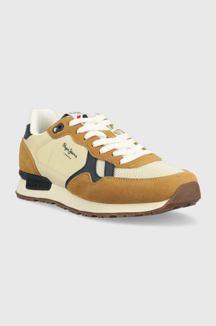 Pepe Jeans Маратонки BRIT в кафяво PMS30924 - Pepit.bg