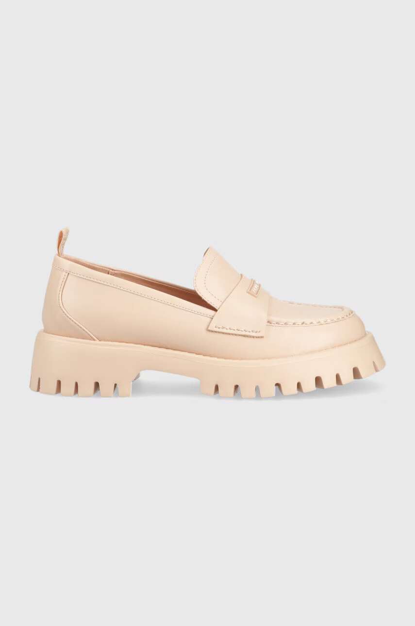 Pepe Jeans Мокасини OXFORD в розово с платформа PLS10408 - Pepit.bg