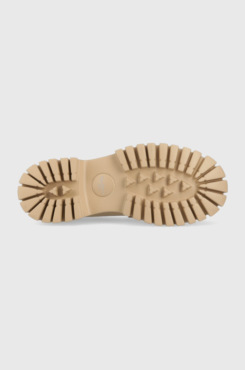 Pepe Jeans Мокасини OXFORD в бежово с платформа PLS10408 - Pepit.bg