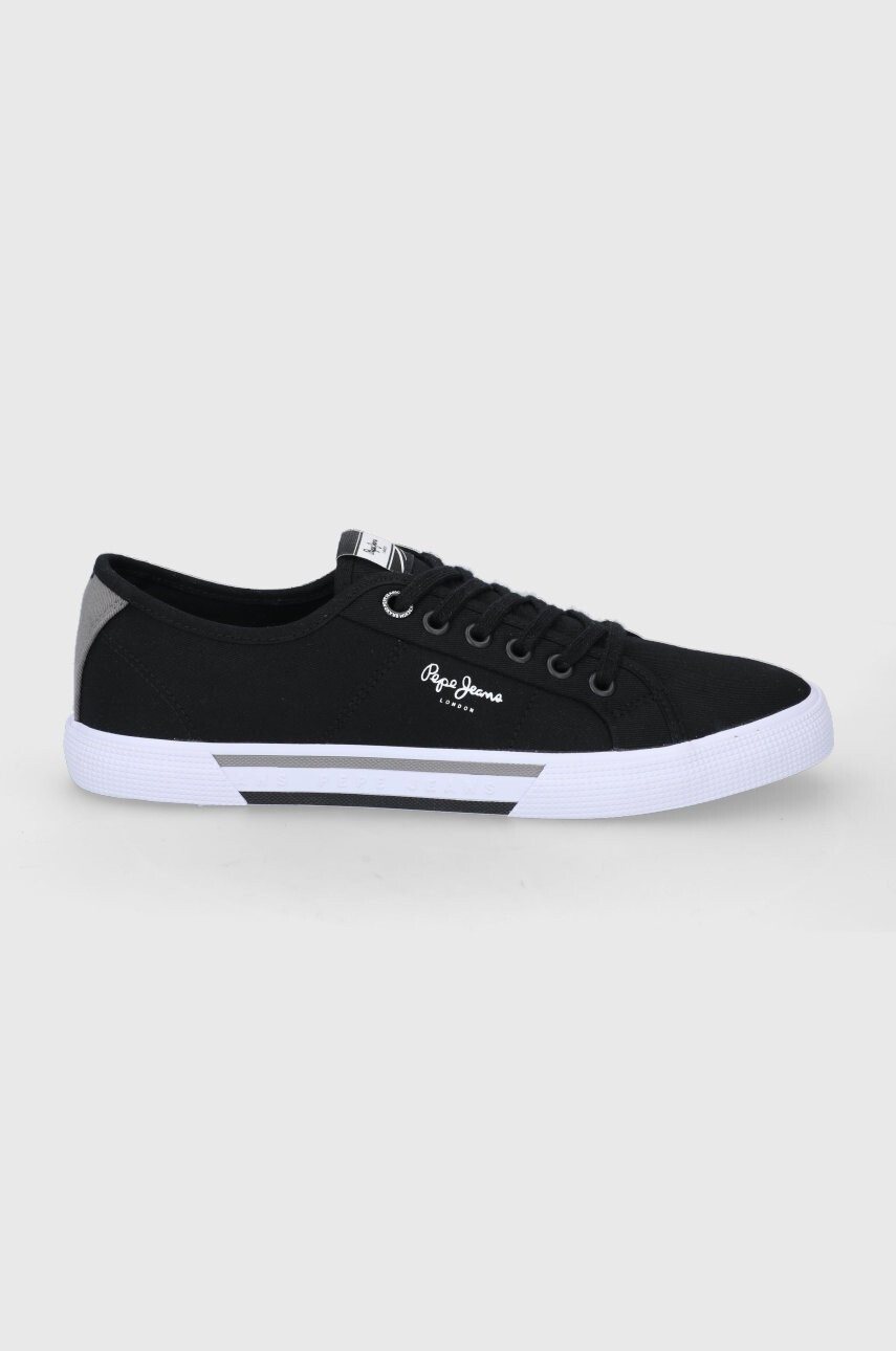Pepe Jeans Ниски кецове Brady Men Basic мъжки в черно - Pepit.bg