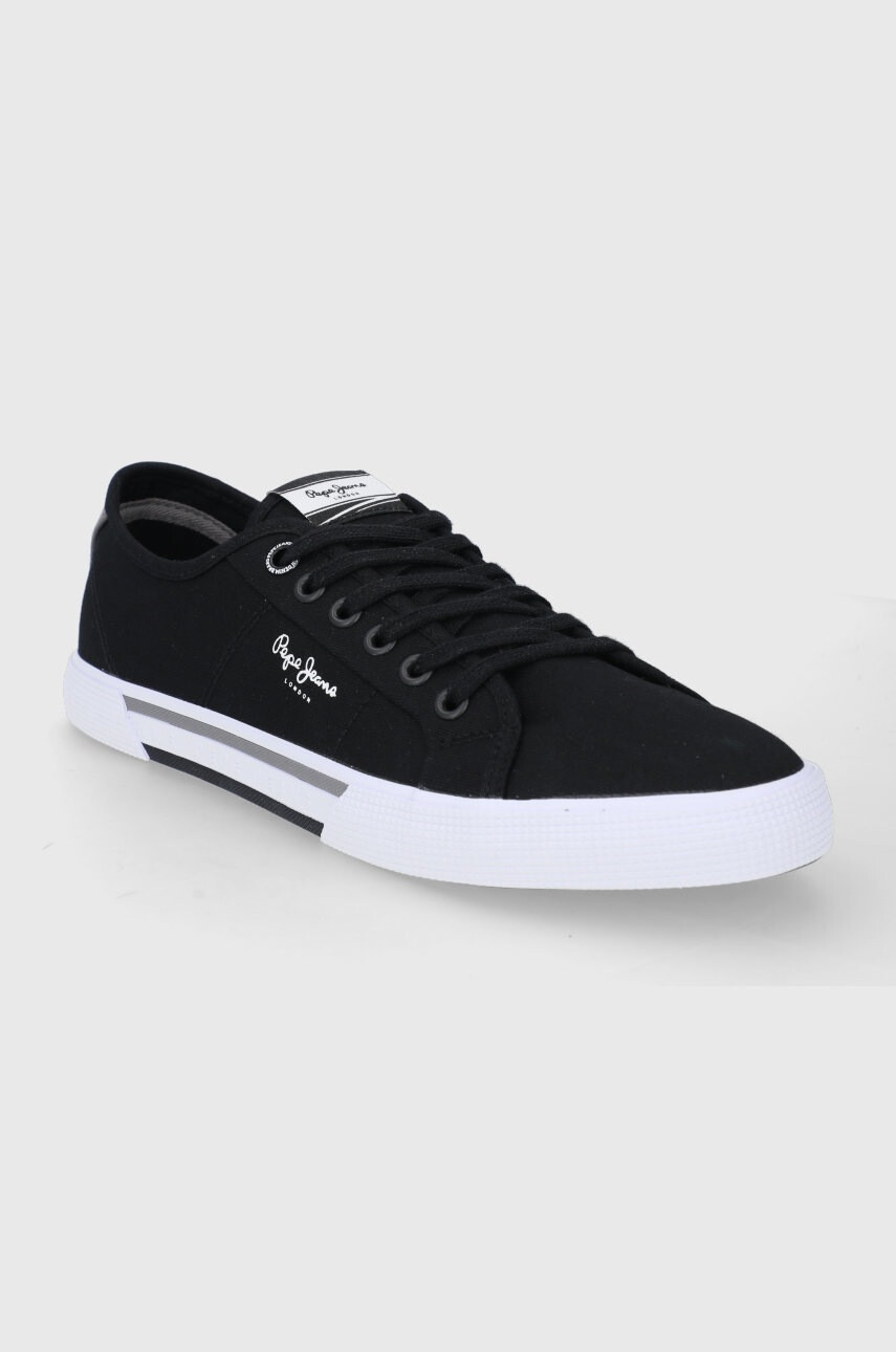 Pepe Jeans Ниски кецове Brady Men Basic мъжки в черно - Pepit.bg