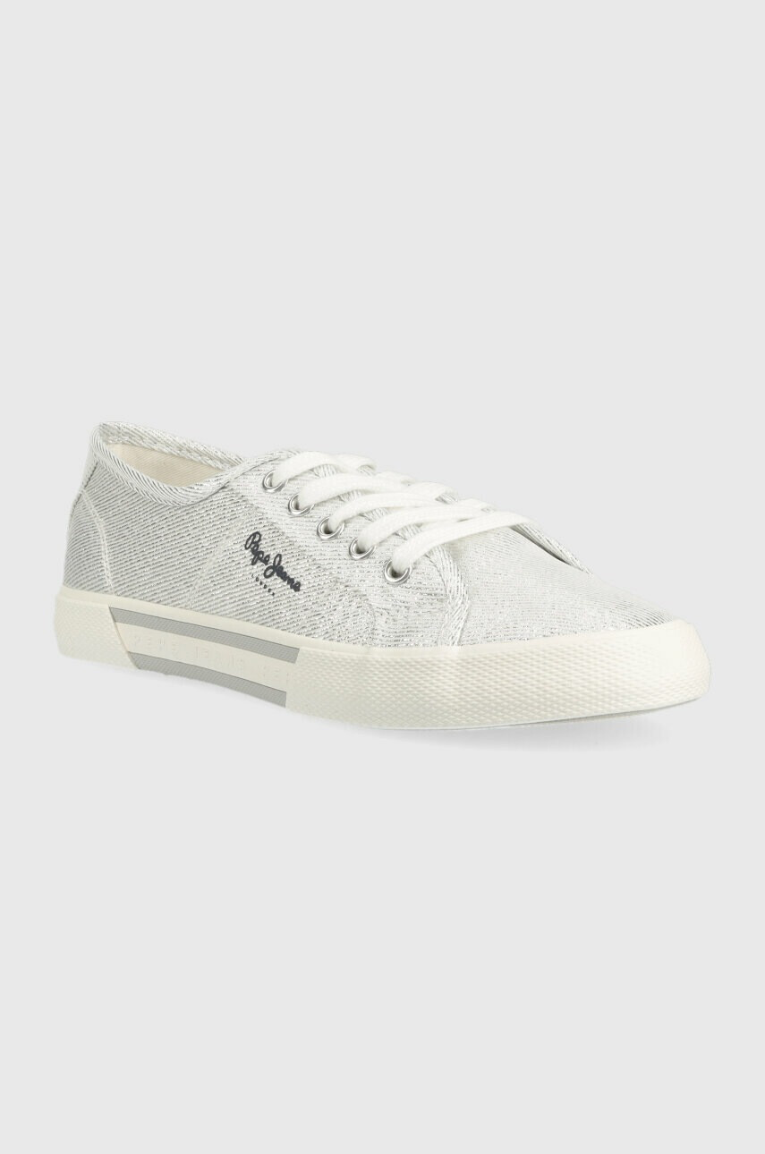 Pepe Jeans Ниски кецове BRADY в сребристо PLS31439 - Pepit.bg