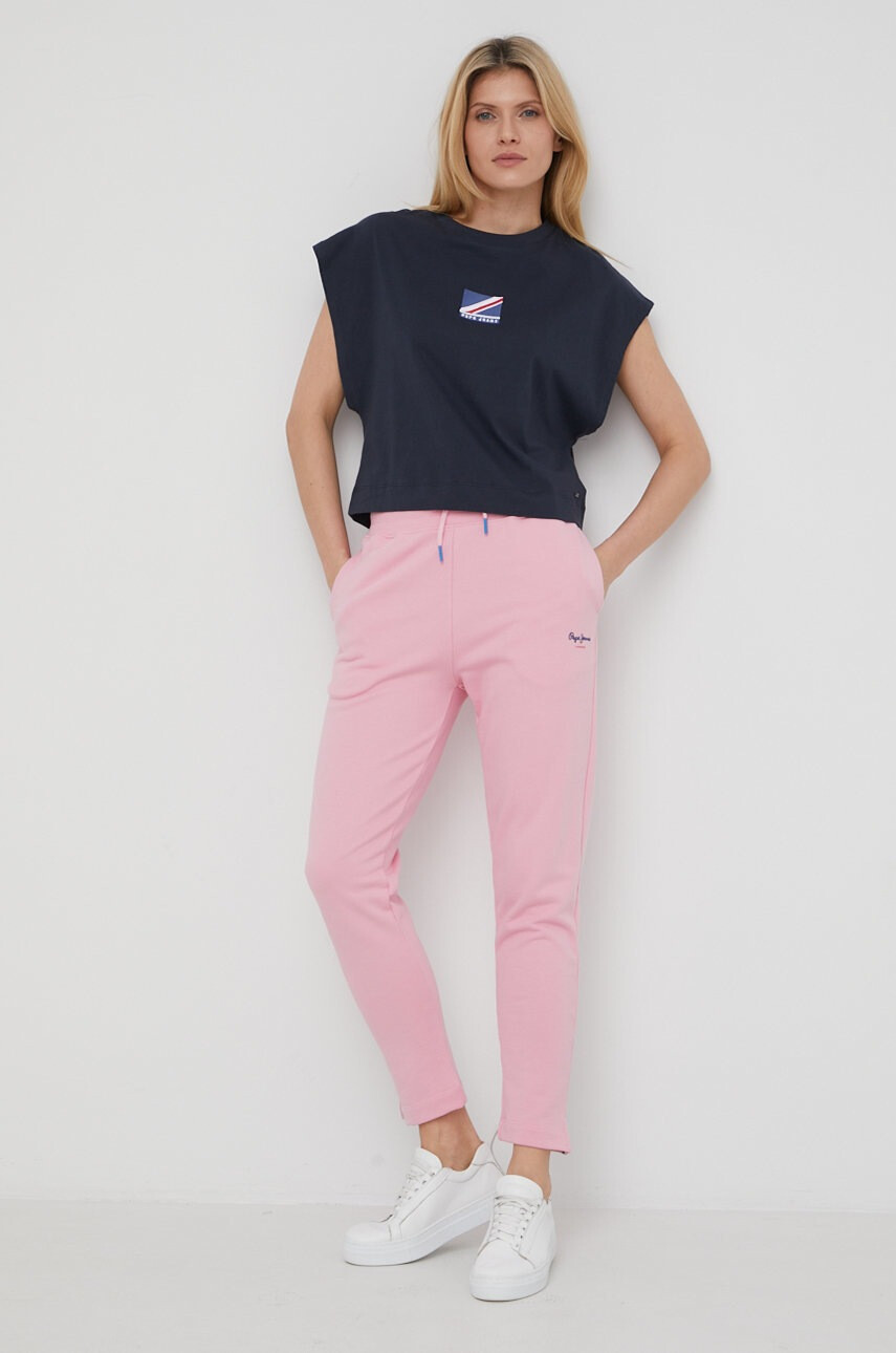 Pepe Jeans Памучен панталон Calista Pants - Pepit.bg